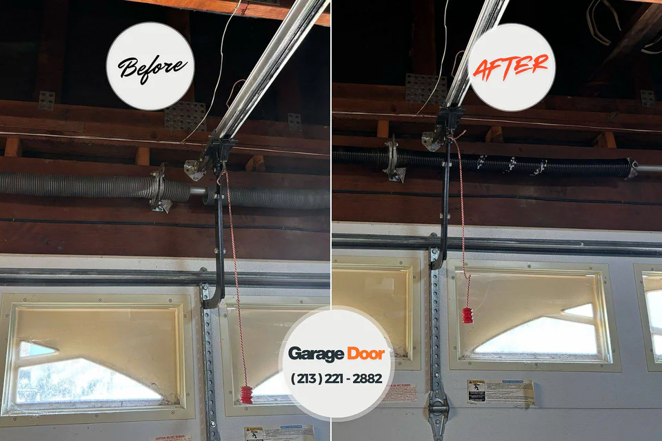 Before and after: garage door repair Cascade Valley, WA